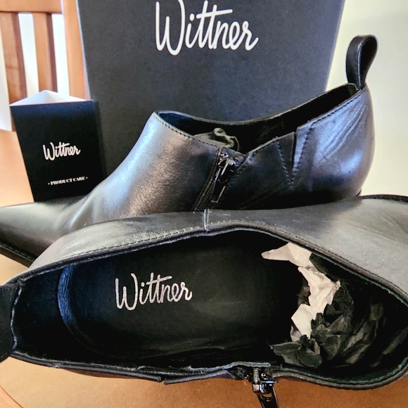 WITTNER Keisha Pointed Toe Block Heel Booties - Picture 4 of 6